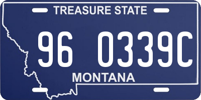 MT license plate 960339C