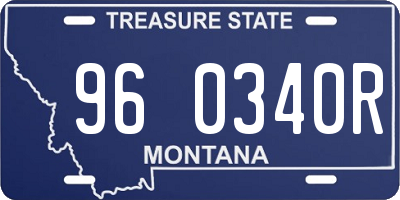 MT license plate 960340R