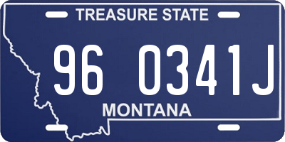 MT license plate 960341J
