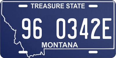 MT license plate 960342E