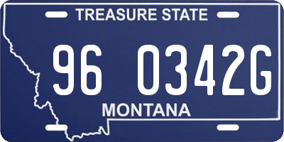 MT license plate 960342G