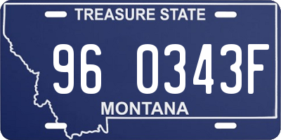MT license plate 960343F