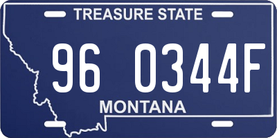 MT license plate 960344F
