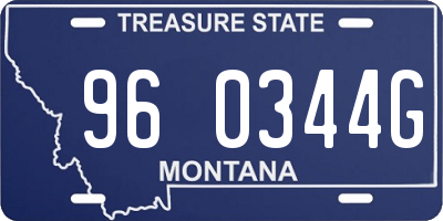MT license plate 960344G