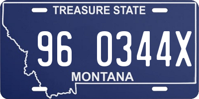 MT license plate 960344X
