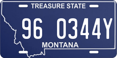 MT license plate 960344Y