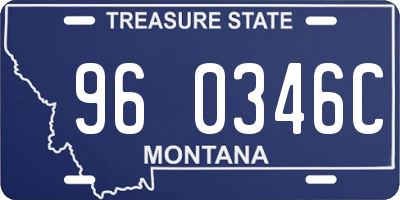 MT license plate 960346C