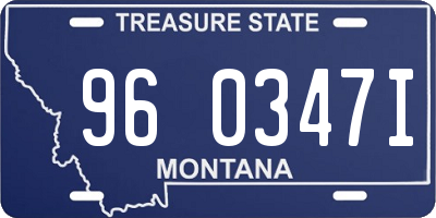 MT license plate 960347I