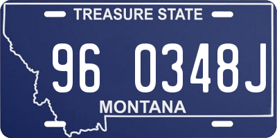 MT license plate 960348J