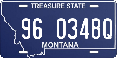 MT license plate 960348Q