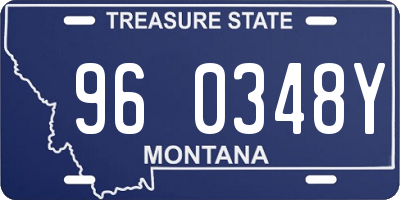 MT license plate 960348Y