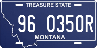 MT license plate 960350R