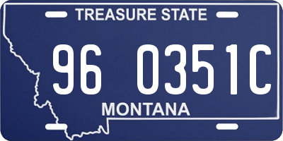 MT license plate 960351C