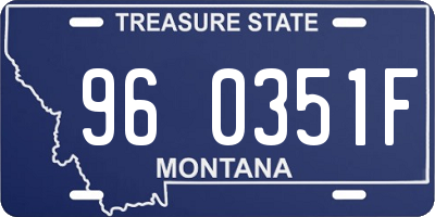 MT license plate 960351F