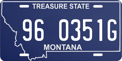 MT license plate 960351G