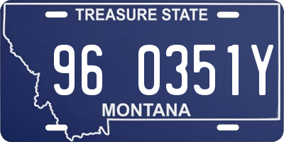 MT license plate 960351Y