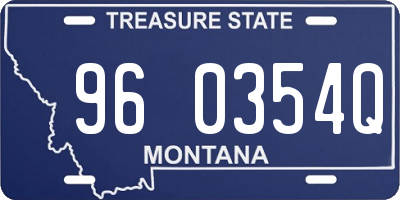 MT license plate 960354Q