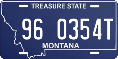 MT license plate 960354T