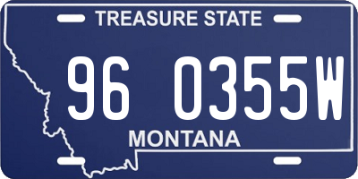 MT license plate 960355W