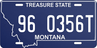 MT license plate 960356T