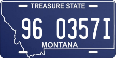 MT license plate 960357I