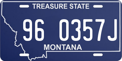 MT license plate 960357J