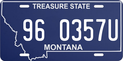 MT license plate 960357U