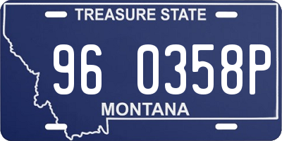MT license plate 960358P