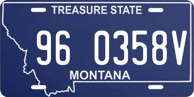 MT license plate 960358V
