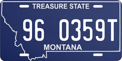 MT license plate 960359T