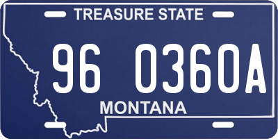 MT license plate 960360A