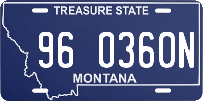MT license plate 960360N