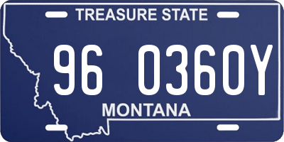 MT license plate 960360Y