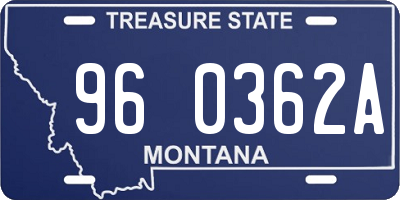 MT license plate 960362A