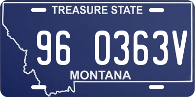 MT license plate 960363V