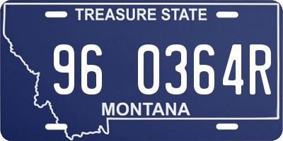 MT license plate 960364R
