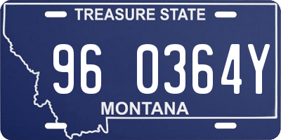 MT license plate 960364Y