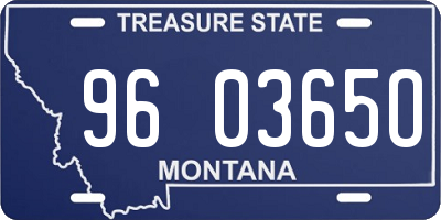 MT license plate 960365O