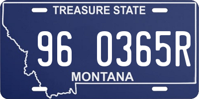 MT license plate 960365R