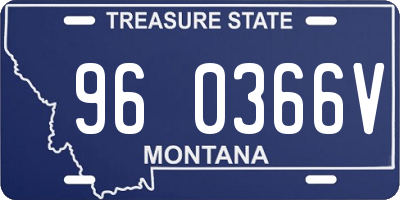 MT license plate 960366V