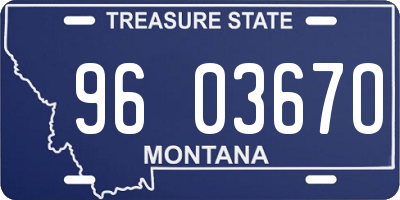 MT license plate 960367O