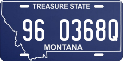 MT license plate 960368Q