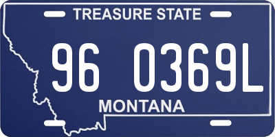 MT license plate 960369L