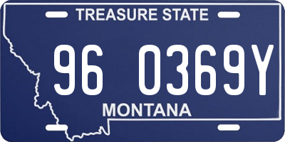 MT license plate 960369Y