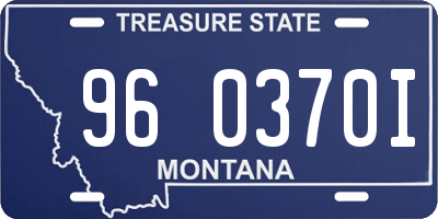 MT license plate 960370I