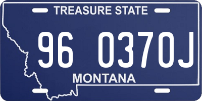 MT license plate 960370J