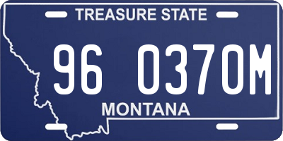 MT license plate 960370M