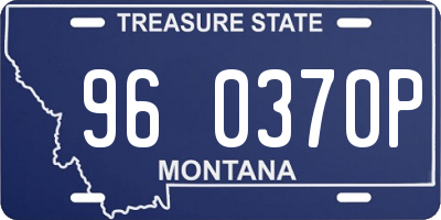 MT license plate 960370P
