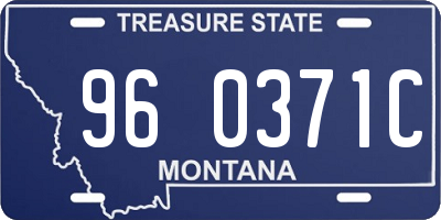 MT license plate 960371C