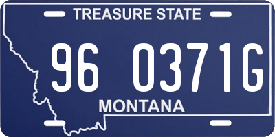 MT license plate 960371G